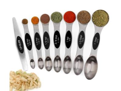 Measuring Spoons Set Double Head Magnetic with Leveler Tool - Leena Spices