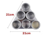 Spice Containers 6 Magnetic Condiment Storage - Leena Spices